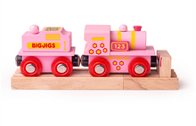 Load image into Gallery viewer, Bigjigs Pink 123 Train Engine The Bubble Room Toy Store Dublin Ireland