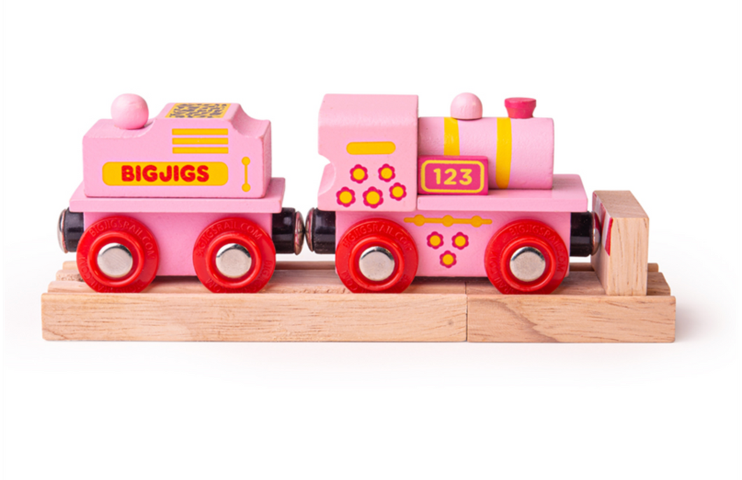 Bigjigs Pink 123 Train Engine The Bubble Room Toy Store Dublin Ireland