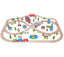 Load image into Gallery viewer, Bigjigs Town and Country Train Set The Bubble Room Toy Store Dublin
