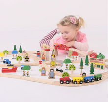 Load image into Gallery viewer, Bigjigs Town and Country Train Set The Bubble Room Toy Store Dublin