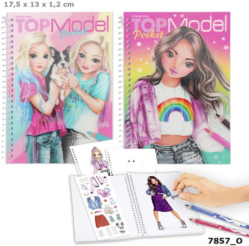 Top Model 1 Pocket Coloring Book with 3D Cover  The Bubble Room Toy Store Skerries Dublin