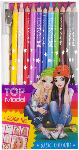 TOPModel Coloured Pencil, 12 Colours The Bubble Room Art and Craft Store Skerries Dublin