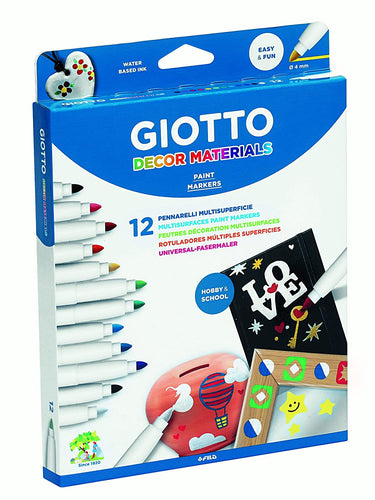 Giotto Decor Materials Marker Pens X12  The Bubble Room Toy Store Skerries dublin